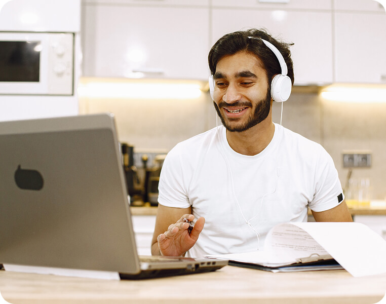 Freelancer working