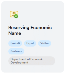 Reserving Economic Name