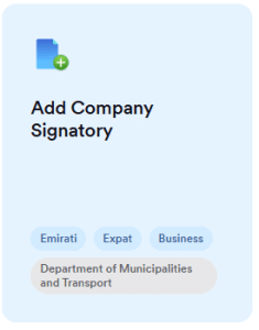 Add company signatory