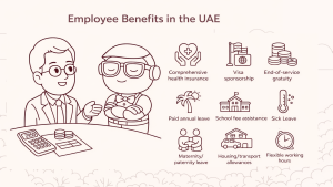مزايا الموظفين وفق قانون العمل في دولة الإمارات (دليل المزايا الإلزامية والاختيارية في الإمارات)