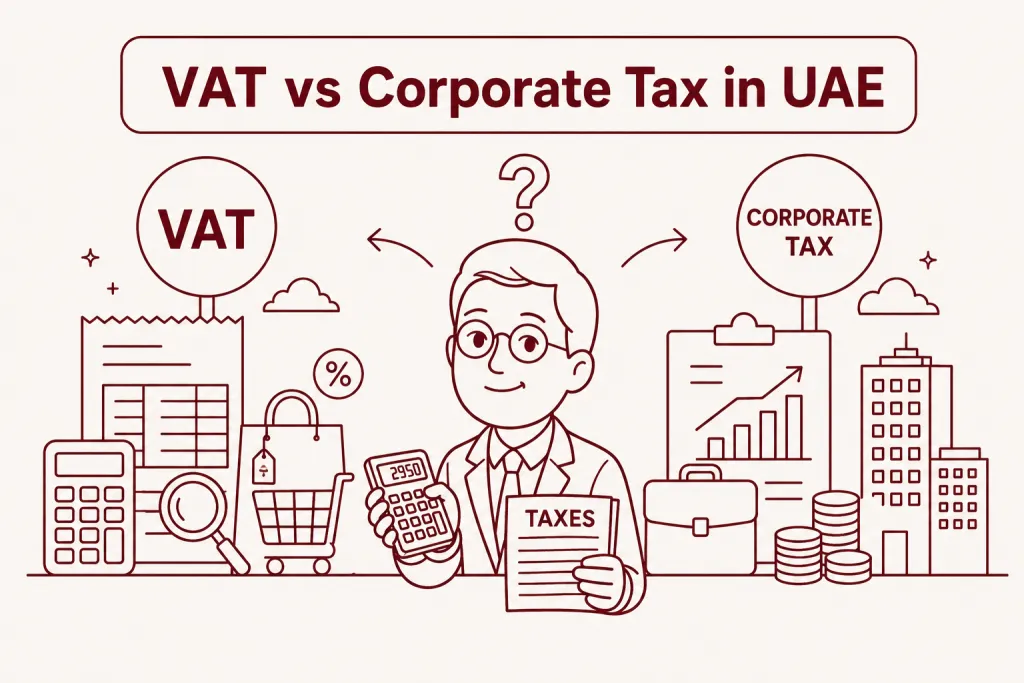 VAT vs Corporate Tax UAE: Key Differences You Must Know VAT vs Corporate Tax UAE: Key Differences You Must Know