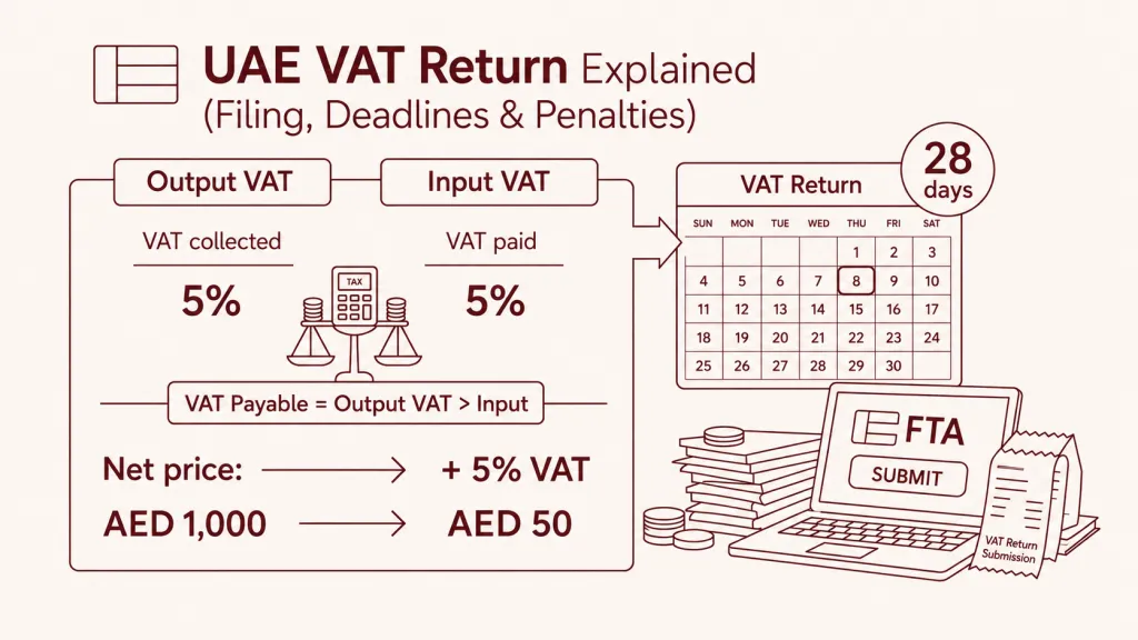 UAE VAT Return Deadlines: Quarterly vs Monthly Filing UAE VAT Return Deadlines: Quarterly vs Monthly Filing